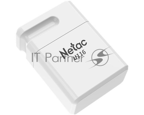 Флеш диск Netac U116 16Gb <NT03U116N-016G-30WH>, USB3.0, миниатюрная пластиковая белая