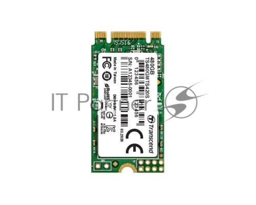 Накопитель SSD 480GB Transcend MTS420, 3D NAND, M.2, SATA III [R/W - 560/500 MB/s]