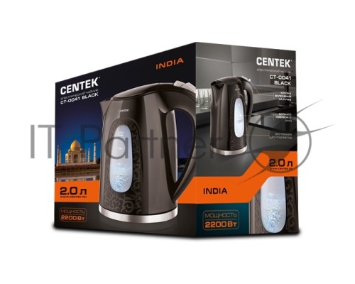 Чайник электрический Centek CT-0041, черн 2л