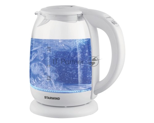 Чайник электрический Starwind SKG4215 1.7л. 2200Вт белый (корпус: стекло)