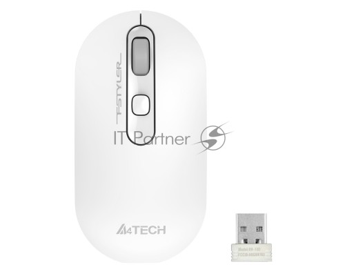 Мышь беспроводная A4Tech Fstyler FG20 белый, 2000 dpi, радиоканал, USB, кнопки - 4