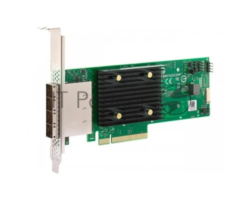 Адаптер SAS 9500-16e SGL (05-50075-00) PCIe Gen4 x8 LP, Tri-Mode SAS/SATA/NVMe 12G HBA, 16port(4*ext SFF8644), 3816 IOC