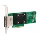 Адаптер SAS 9500-16e SGL (05-50075-00) PCIe Gen4 x8 LP, Tri-Mode SAS/SATA/NVMe 12G HBA, 16port(4*ext SFF8644), 3816 IOC