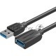 Кабель-удлинитель Vention USB 3.0 AM/AF - 0.5м Black Edition VAS-A45-B050