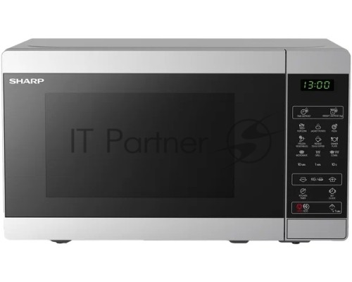 Микроволновая печь Sharp R6800RSL серебристый, 20 л, 800 Вт, переключатели - сенсор