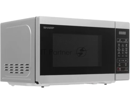 Микроволновая печь Sharp R6800RSL серебристый, 20 л, 800 Вт, переключатели - сенсор