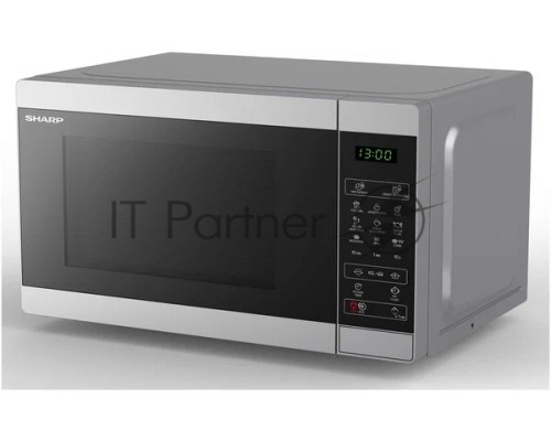 Микроволновая печь Sharp R6800RSL серебристый, 20 л, 800 Вт, переключатели - сенсор