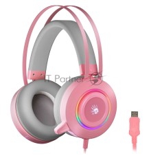 Наушники с микрофоном A4 Bloody G521 розовый 2.3м мониторные USB оголовье (G521 (PINK))