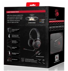 Наушники с микрофоном A4 Bloody G600i черный 1.3м мониторные USB оголовье (G600I)
