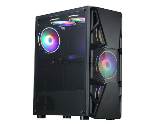 Компьютерный корпус Formula CL-3303B RGB черный без БП ATX 6x120mm 2xUSB2.0 1xUSB3.0 audio bott PSU