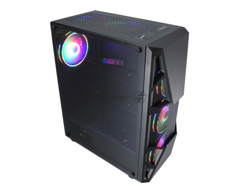 Компьютерный корпус Formula CL-3303B RGB черный без БП ATX 6x120mm 2xUSB2.0 1xUSB3.0 audio bott PSU