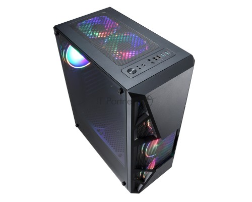 Компьютерный корпус Formula CL-3303B RGB черный без БП ATX 6x120mm 2xUSB2.0 1xUSB3.0 audio bott PSU