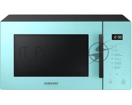 Микроволновая печь Samsung MG23T5018AN/BW голубой, 23 л, 800 Вт, переключатели - сенсор