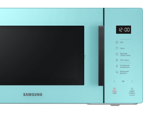 Микроволновая печь Samsung MG23T5018AN/BW голубой, 23 л, 800 Вт, переключатели - сенсор