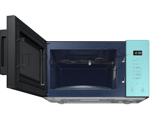 Микроволновая печь Samsung MG23T5018AN/BW голубой, 23 л, 800 Вт, переключатели - сенсор