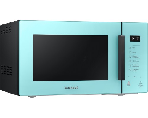 Микроволновая печь Samsung MG23T5018AN/BW голубой, 23 л, 800 Вт, переключатели - сенсор