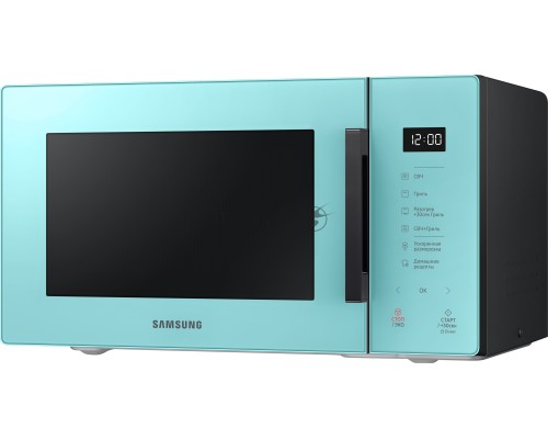 Микроволновая печь Samsung MG23T5018AN/BW голубой, 23 л, 800 Вт, переключатели - сенсор