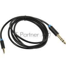 Кабель Vention аудио Jack 6,5 mm M/ 3,5 M - 1,5м BABBG