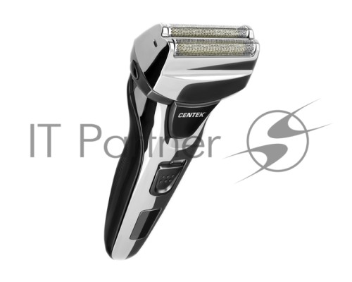 Бритва Centek CT-2174 (черн/хром) cеточная, плавающая головка, триммер, LED