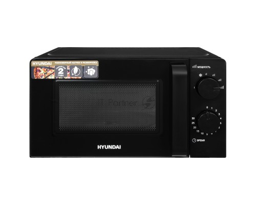 Микроволновая печь Hyundai HYM-M2039 черный, 20 л, 700 Вт, переключатели - поворотный механизм