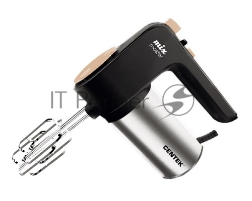 Миксер Centek CT-1123 (Beige) 800Вт, 6 скоростей +турбо, взбивание/замешивание