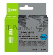 Картридж струйный Cactus CS-F6V19AE черный (480стр.) (18мл) для HP DeskJet 1110/1111/1112/2130