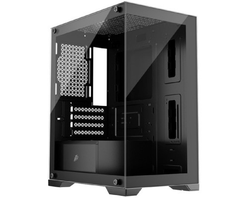 [Корпус] 1STPLAYER MIKU Mi2 Black / mATX / 3x120mm LED fans / Mi2-BK-3F1