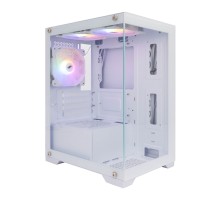 1STPLAYER MIKU Mi2 White / mATX / 3x120mm LED fans / Mi2-WH-3F1-W