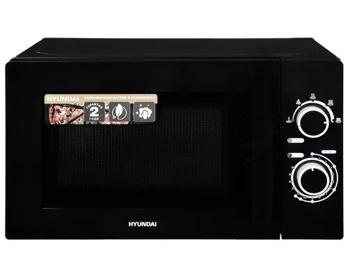 Микроволновая печь Hyundai HYM-M2058 черный, 20 л, 700 Вт, переключатели - поворотный механизм