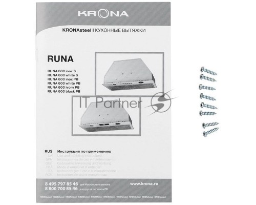 Вытяжка Krona RUNA 600 black PB