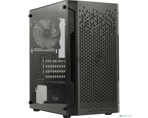 Компьютерный корпус Powercase Mistral Micro Z3B Mesh LED, Tempered Glass, 2x 140mm + 1х 120mm 5-color fan, чёрный, mATX  (CMIMZB-L3)