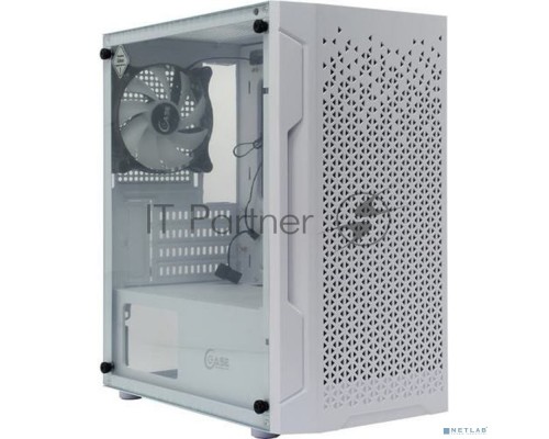 Компьютерный корпус Powercase Mistral Micro Z3W Mesh LED, Tempered Glass, 2x 140mm + 1х 120mm 5-color fan, белый, mATX  (CMIMZW-L3)