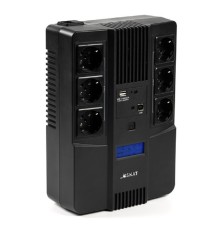 ИБП Бастион SKAT-UPS 800-AID-IN-1x9 {Line-interactive, 800/480Вт, LCD-дисплей, USB/ RJ-45, АКБ 1х 9Ач, сверху ЕВРО 3+3, реестр МПТ} (8935)