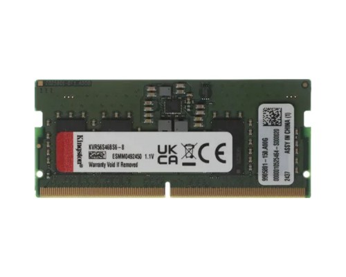 [Модуль памяти] Kingston 8GB 5600MT/s DDR5 Non-ECC CL46 SODIMM 1Rx16 KVR56S46BS6-8