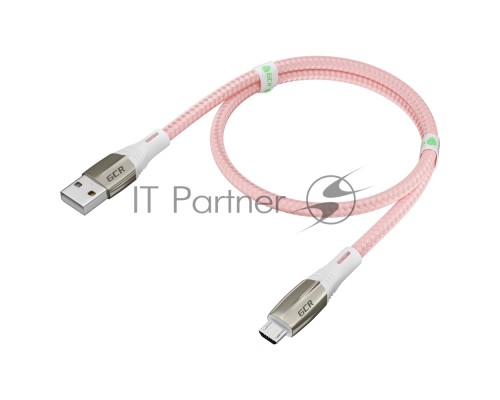 Кабель 1.7m GCR MicroUSB series MERCEDES, PINK NYLON, супер быстрая зарядка, 28/22 AWG, GCR-51955 Кабель 1.7m GCR MicroUSB series MERCEDES, PINK NYLON, супер быстрая зарядка, 28/22 AWG, GCR-51955