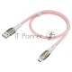 Кабель 1.7m GCR MicroUSB series MERCEDES, PINK NYLON, супер быстрая зарядка, 28/22 AWG, GCR-51955