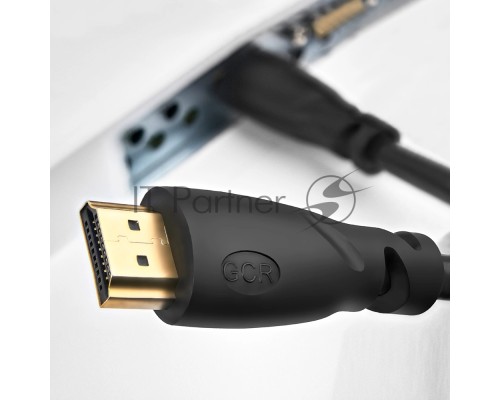 Кабель Greenconnect Premium 1.5m HDMI версия 2.0, HDR Ultra HD 4K60 Hz/ 5K30Hz, 3D, Ethernet 18.0 Гбит/с, OD8.0mm, 28/26 AWG, черный, GCR-51764