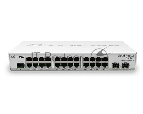 Коммутатор Mikrotik CRS326-24G-2S+IN with 800 MHz CPU, 512MB RAM, 24xGigabit LAN, 2xSFP+ cages, RouterOS L5 or SwitchOS (dual boot), desktop case, PSU
