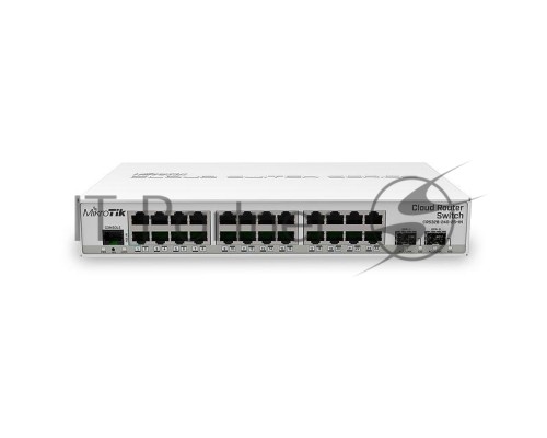 Коммутатор Mikrotik CRS326-24G-2S+IN with 800 MHz CPU, 512MB RAM, 24xGigabit LAN, 2xSFP+ cages, RouterOS L5 or SwitchOS (dual boot), desktop case, PSU