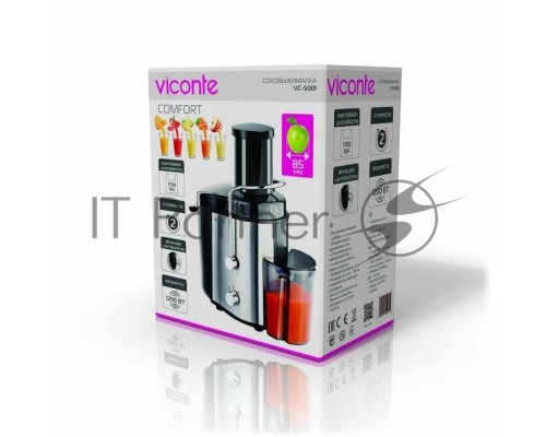 Соковыжималка центробежная Viconte VC-5001 1200 Вт, 0.75 л, серебристый/черный