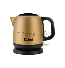 Чайник электрический Kitfort KT-6111 1л. 1630Вт золотистый/черный (корпус: нержавеющая сталь)