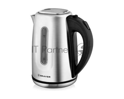 Чайник электрический BRAYER BR1014, 2200 Вт, 1,7 л, нержав.сталь, индикат. уровн. воды, автоотключ
