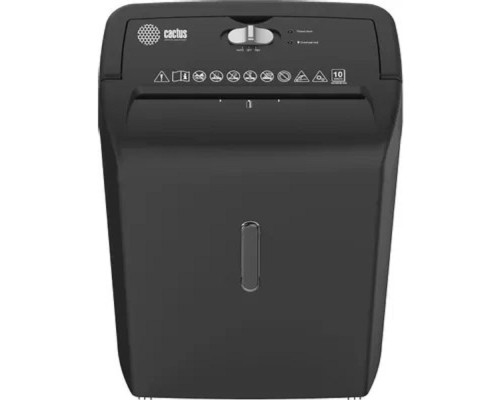 [CACTUS Уничтожители документов] Cactus Шредер CS-SH-10-21-5X18 (секр.P-4) перекрестный 10лист. 21лтр. скрепки скобы пл.карты {(1928117}