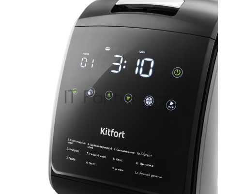 Хлебопечь Kitfort KT-305 черный/серебристый