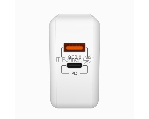 Сетевое зарядное устройство Lyambda 36Вт c 2-мя выходами (PD+QC3.0) LT36-WT