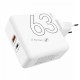 Сетевое зарядное устройство Lyambda 63Вт c 2-мя выходами (PD+QC3.0) LT63-WT