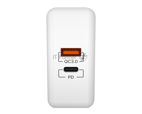 Сетевое зарядное устройство Lyambda 63Вт c 2-мя выходами (PD+QC3.0) LT63-WT