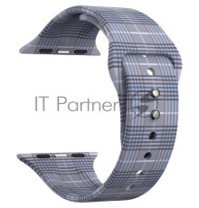 Силиконовый ремешок для Apple Watch 42/44 mm LYAMBDA URBAN DSJ-10-207A-44  gray plaid