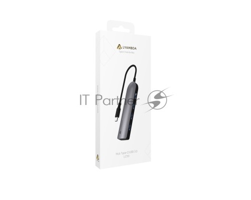 Ультрокомпактный Type-C USB 3.0 Хаб  превратит 1 порт USB-C в четыре порта данных USB 3.0 со скоростью передачи данных до 5 Гбит / с.