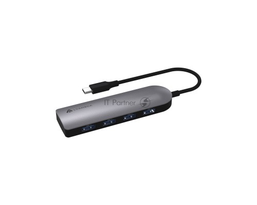 Ультрокомпактный Type-C USB 3.0 Хаб  превратит 1 порт USB-C в четыре порта данных USB 3.0 со скоростью передачи данных до 5 Гбит / с.